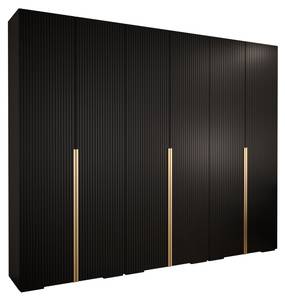 Drehtürenschrank Manhattan Ryfel 9 Schwarz - Gold - 6 Türen