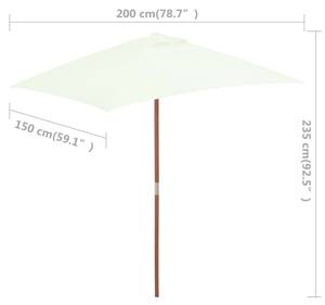 Sonnenschirm mit Holzmast Beige