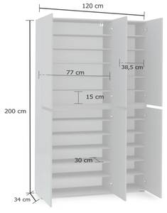 Schuhschrank Ddomingue Grau