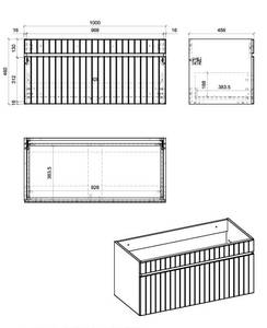 Armoire sous lavabos ICONIC CUW100 1D Blanc