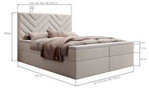 Boxspringbett CHEVRON mit Bettkasten Beige - Breite: 120 cm - H2