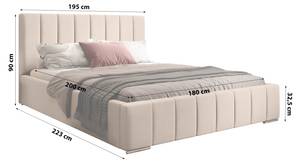 Polsterbett Doppelbett Belten Beige - Breite: 195 cm