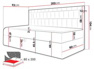 Boxspringbett Gold Junior 2 Altrosa