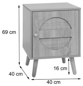 Nachttisch M35 Braun - Holzwerkstoff - Holzart/Dekor - Holz teilmassiv - 40 x 56 x 40 cm