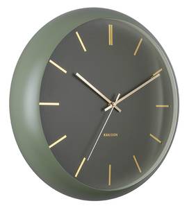 Horloge murale Globe D40cm Fer - Vert