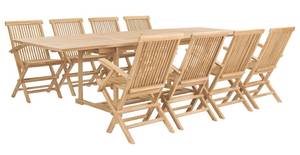 Gartenmöbel-Set Braun - Massivholz - Holzart/Dekor - 100 x 75 x 250 cm