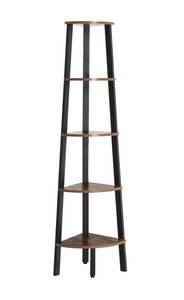 Eckregal Standregal Braun - Holzwerkstoff - 159 x 34 x 33 cm