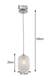 LED Pendelleuchte Milchglas Weiß Ø15cm Weiß - Durchmesser Lampenschirm: 15 cm