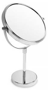 Kosmetikspiegel 5fach Vergrößerung Silber - Metall - 24 x 45 x 24 cm