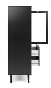 Vaisselier Villa Noir - Bois manufacturé - 40 x 139 x 102 cm