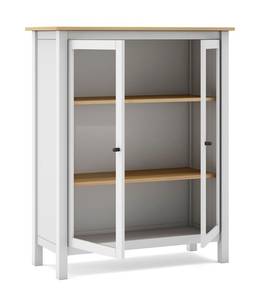 Vitrine Misti Blanc - Bois massif - 40 x 110 x 90 cm