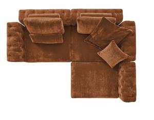 Modulsofa 2 SEPHI Cordes Vintage Brun rouge