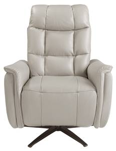 Fauteuil pivotant en cuir gris Gris