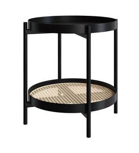 Table basse Lukut Noir - Bois massif - 49 x 50 x 49 cm