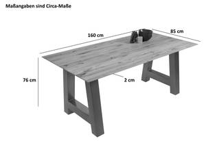 Esstisch LOTTE 160 x 85 cm - Silber