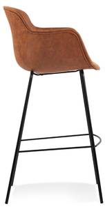 Tabouret De Bar CALVIN Marron - Métal - 59 x 108 x 54 cm