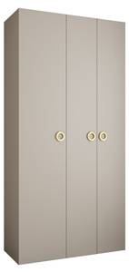 Drehtürenschrank Como 1 Beige - Gold - Hellgrau - 120 x 50 cm