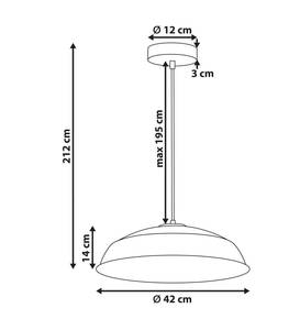 Lampe suspension MINILLAS Noir - Métal - 42 x 212 x 42 cm