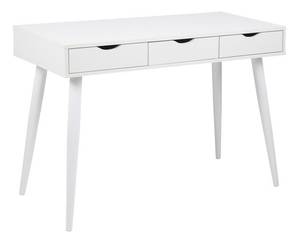 Bureau Nula Blanc - En partie en bois massif - 110 x 77 x 50 cm