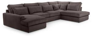 Ecksofa Burla U Braun - Holzwerkstoff - 176 x 93 x 398 cm