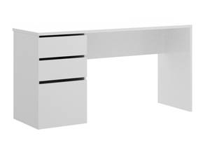 Bureau Lagoni Blanc Blanc - Bois manufacturé - 139 x 75 x 60 cm