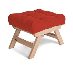 Pouf ALLEGRO, Buchenholz Rot - Unbeschichtet