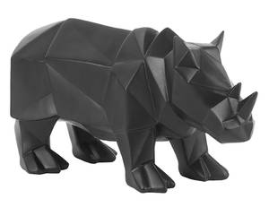 Statue Origami Rhino Noir - Matière plastique - 12 x 15 x 30 cm