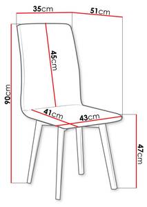 Stuhl Luna II Grau - Weiß