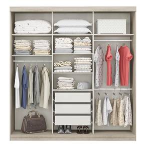 Kleiderschrank DIDDA Beige - Holzwerkstoff - 51 x 219 x 205 cm