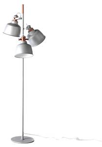 Stehleuchte mit drei Lampenschirmen Grau - Metall - 64 x 170 x 64 cm