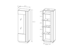 Vitrinenschrank ARCO 60W LED Beige