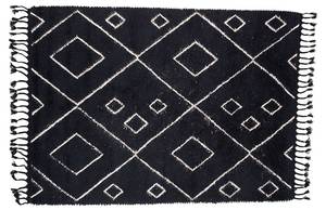 Teppich David Schwarz - Textil - 162 x 4 x 230 cm