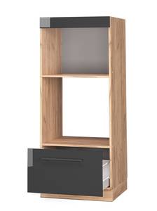 Armoire micro-ondes Fame-Line 38427 Anthracite brillant - Imitation chêne truffier de sonoma