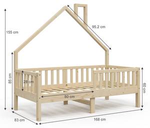 Kinderbett Noemi 160x80cm Natur Holz