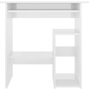 Schreibtisch Weiß - Holzwerkstoff - Massivholz - 80 x 74 x 80 cm