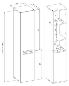 Hochschrank Baro Weiß