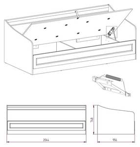 Jugendzimmer-Set TIWOLI 5-teilig Braun - Weiß - Holzwerkstoff - 285 x 208 x 205 cm