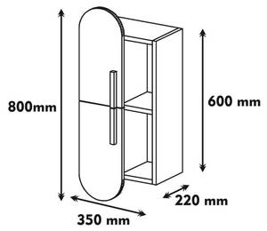 Étagère murale Dfirman Marron - Bois manufacturé - 22 x 60 x 35 cm