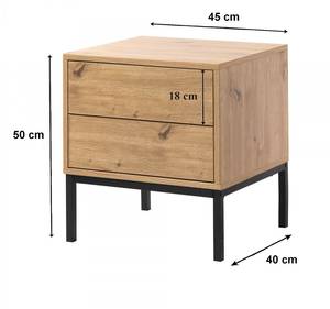 Nachttisch Lenny Beige - Holzwerkstoff - 40 x 50 x 45 cm