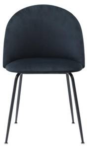 Chaise MELBOURNE Lot de 2 Noir - Textile - 55 x 77 x 50 cm