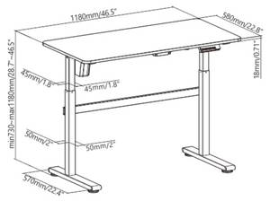 Schreibtisch LUMS07-22D-BS-WIT_A Weiß - Massivholz - Holz teilmassiv - 118 x 73 x 58 cm