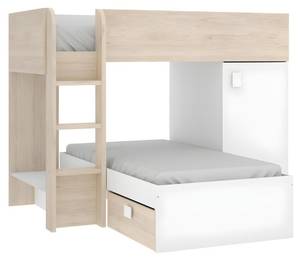 Etagenbett RICARDO Beige - Holzwerkstoff - 111 x 150 x 255 cm