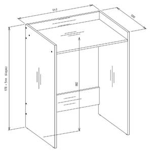 Waschmaschinenschrank Clare Grau