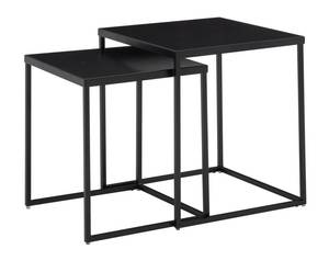 Sofatisch 2-teilig eckig DASHAN tisch Schwarz - Metall - 40 x 45 x 40 cm