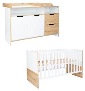 Babyzimmer Set Maxim 2-tlg. Braun - Weiß - Holzwerkstoff - Kunststoff - 1 x 1 x 1 cm