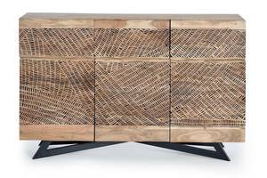 Anrichte 1094 Braun - Massivholz - 40 x 90 x 140 cm