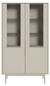 Vitrine VIVIARO Grau - Holzwerkstoff - 104 x 180 x 32 cm