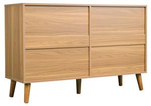 Sideboard Coeus Ⅶ Braun - Holzwerkstoff - Metall - Massivholz - Holzart/Dekor - 40 x 77 x 120 cm