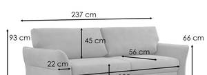 3-Sitzer Schlafsofa Figari Hellgrau