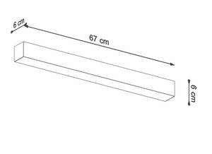 Deckenleuchte Pinne 4000K Schwarz - Tiefe: 67 cm